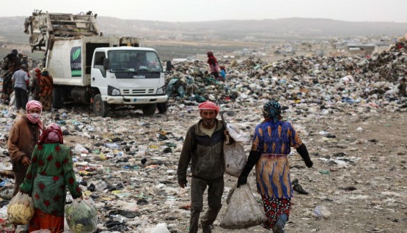 Near the village of Hazreh in Syria's northwestern Idlib province