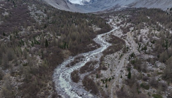 Scientists And Activists Hold Ceremony At Shrinking Morteratsch Glacier
