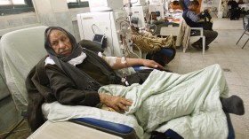 Kidney patient waiting for dialysis 