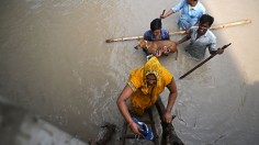 Heavy monsoon rains in New Delhi