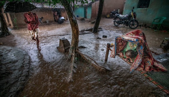 Raining in India
