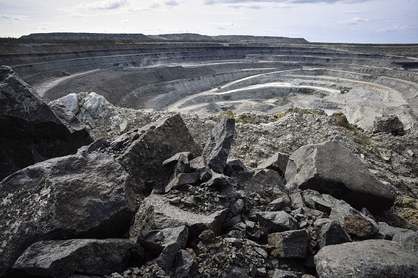 A view of Botuobinsky diamond mining pit of Nakyn diamond ore field, some 340 kms North-East from the town of Mirny on July 2, 2019.