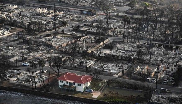 Maui Wood House Escapes Devastating Wildfire By Surrounding Open Space