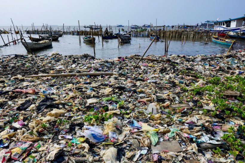 A stock photo of plastic pollution. 