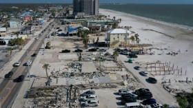 A stock photo of impacts of Hurricane Ian on Fort Myers Beach, Florida.