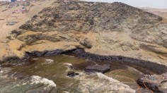 The Peruvian Coast Affected By Oil Spill Brought By Tonga Volcano