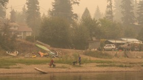 Recent wildfire smoke in Lee Creek, British Columbia