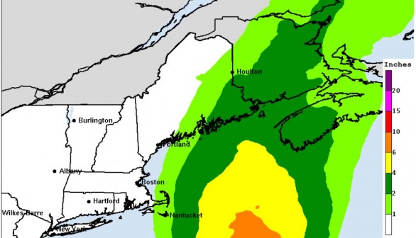 Lee's rainfall potential in US