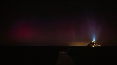 Northern Lights on South France's Night Sky Display Rare Blood-Red Aurora