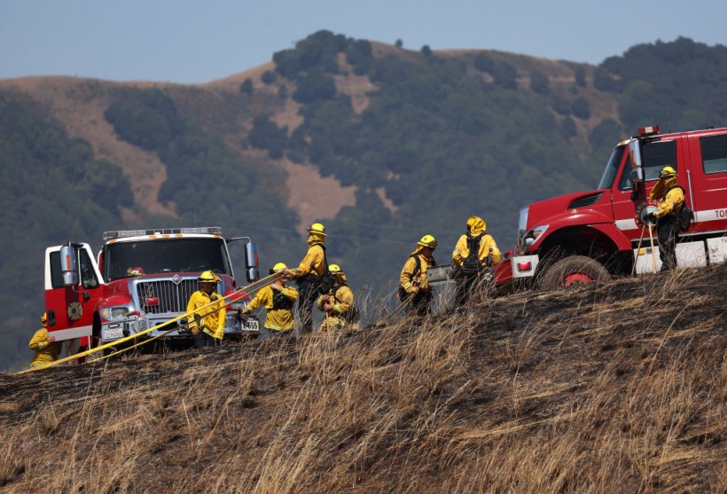 Controlled burn training in San Rafael, California
