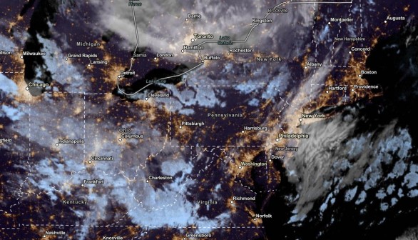  NESDIS via NOAA Satellite View as of October 9, 2023