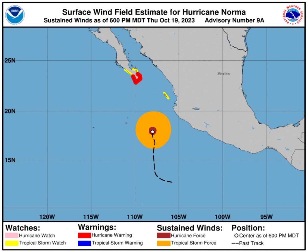 Norma Rapidly Explodes Into Major Hurricane; Rains Expected In Central