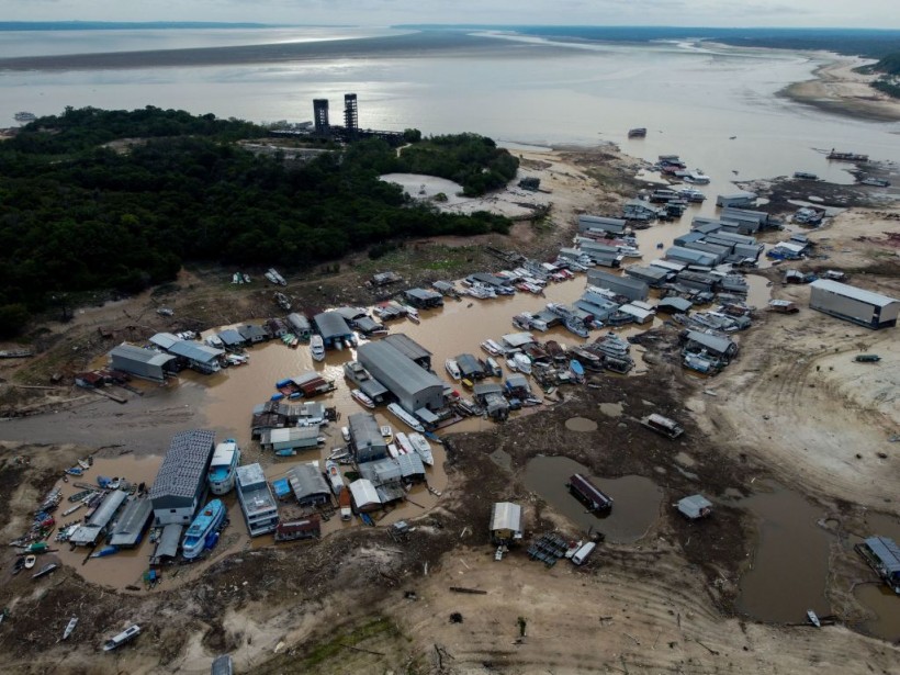 Negro river, city of Manaus, Amazonas State, northern Brazil, on October 16, 2023