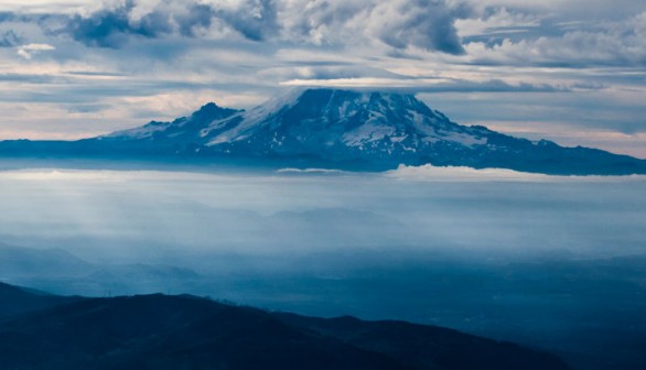 Cascades around the base of Mount Rainier in Washington State