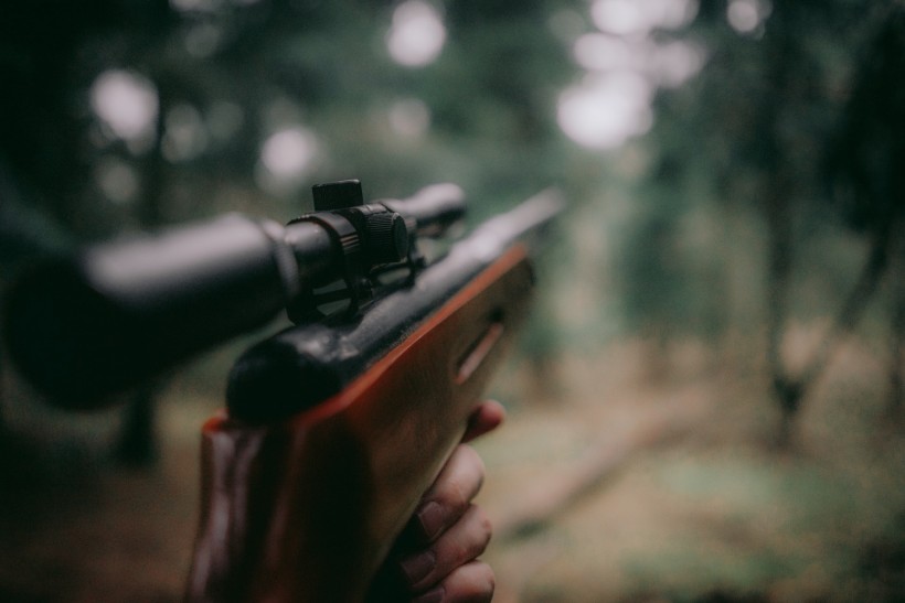  selective focus photography of brown hunting rifle