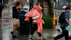 Rain conditions in Miami Beach, Florida