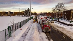 Snow removal in Montreal, Quebec, Canada