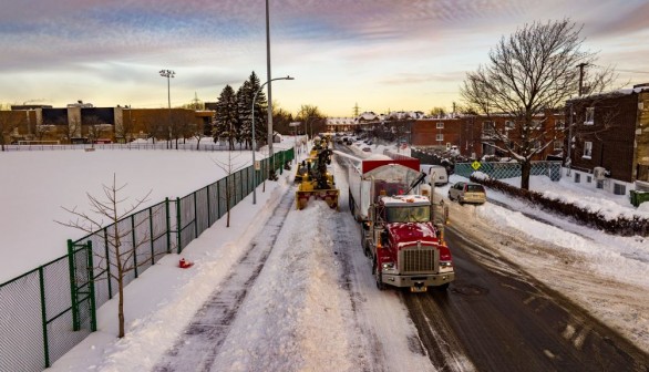 Snow removal in Montreal, Quebec, Canada