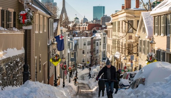 Last year snow in Boston