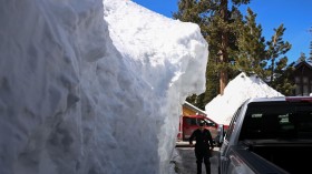 2023 snow in Mammoth Lakes, California