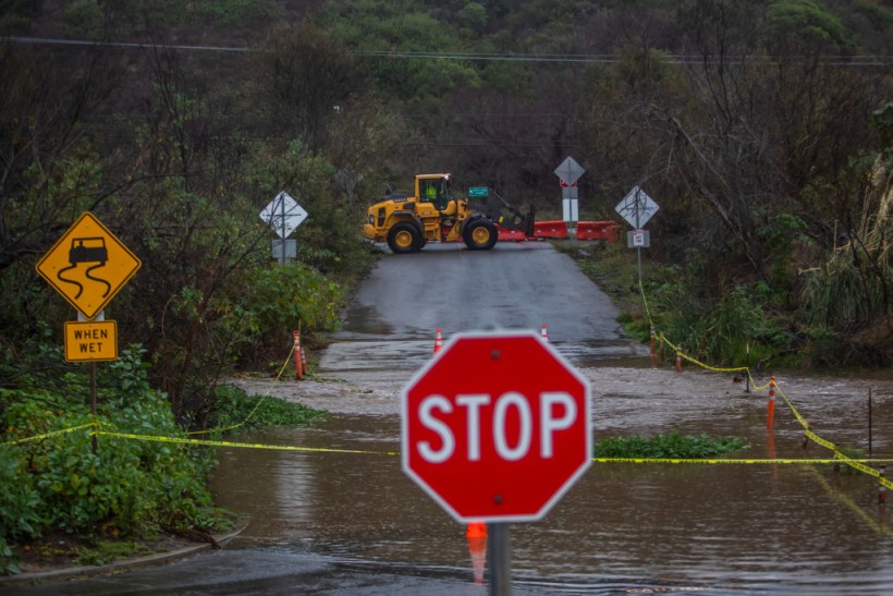 Heavy rains on December 21, 2023 in Malibu, California