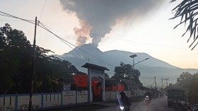 eruption in Indonesia