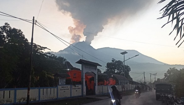 eruption in Indonesia