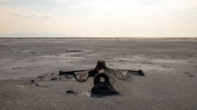 A view of Lake Urmia suffering from drought