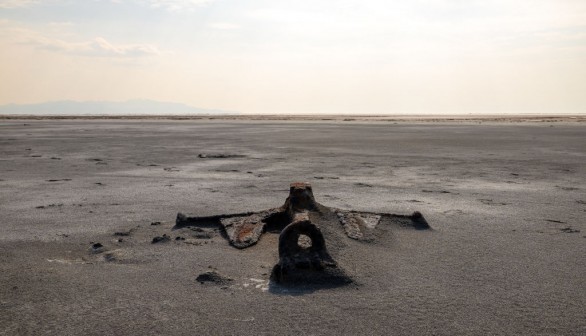 A view of Lake Urmia suffering from drought
