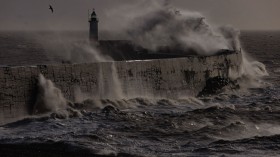Storm Isha impacting Newhaven, England