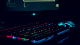 PC gaming with RGB KEYBOARD