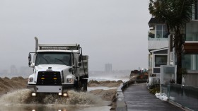Long Beach, California flooding, with a recent atmospheric river storm