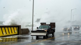 Stormy conditions in Massachusetts
