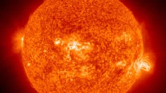  A stock photo of  a solar flare(R) erupting