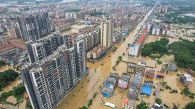 flooded area in China