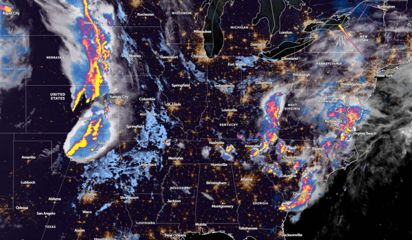 Zoom Earth Satellite via NOAA - NESDIS as of May 6