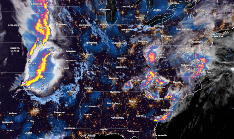 Zoom Earth Satellite via NOAA - NESDIS as of May 6