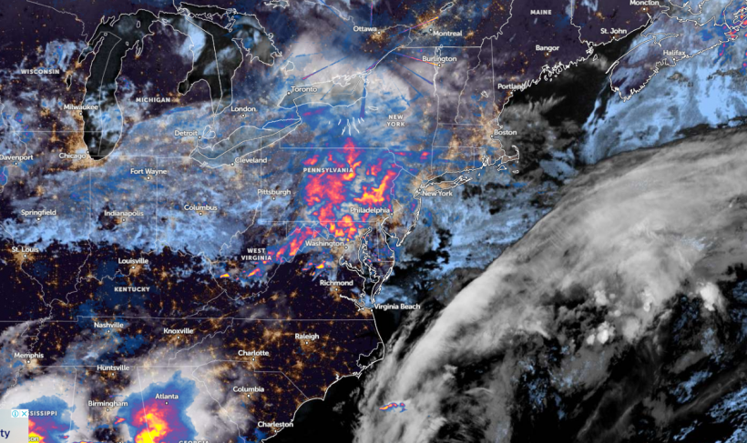 Zoom Earth Satellite via NOAA - NESDIS