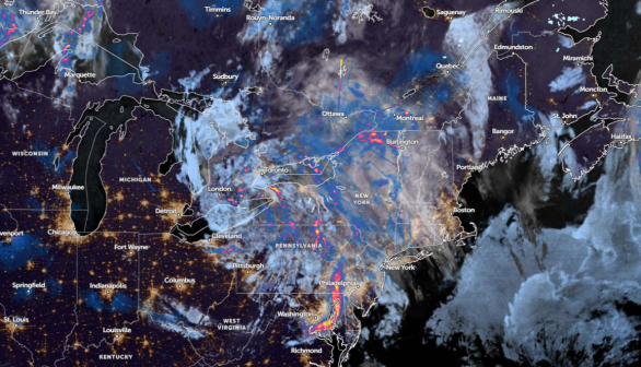 Zoom Earth Satellite via NOAA NESDIS