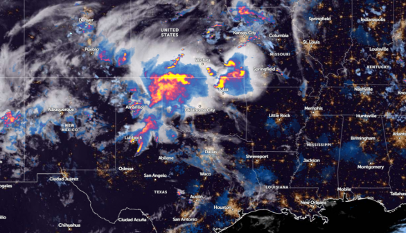 Zoom Earth Satellite via NOAA - NESDIS as of May 15