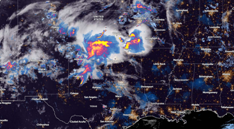 Zoom Earth Satellite via NOAA - NESDIS as of May 15