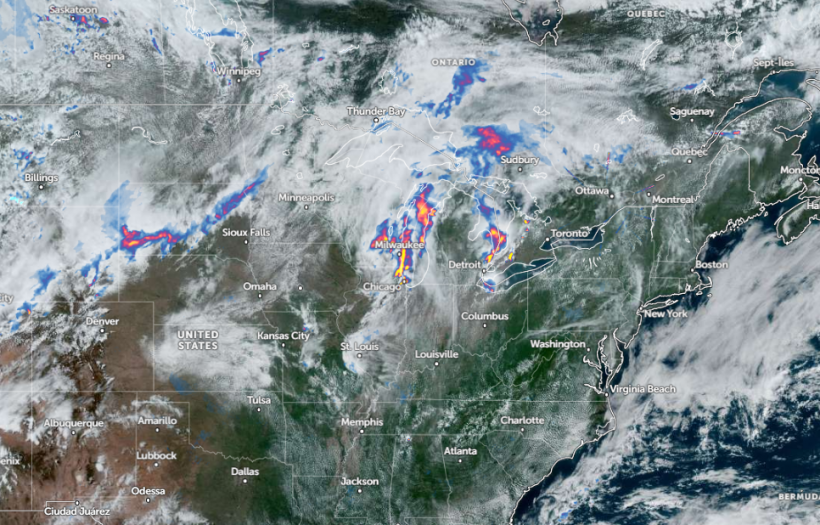 Zoom Earth Satellite via NOAA - NESDIS