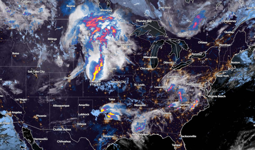 Zoom Earth Satellite via NOAA - NESDIS