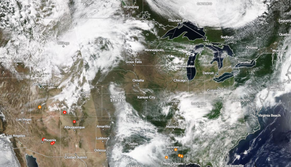 Zoom Earth Satellite via NOAA - NESDIS