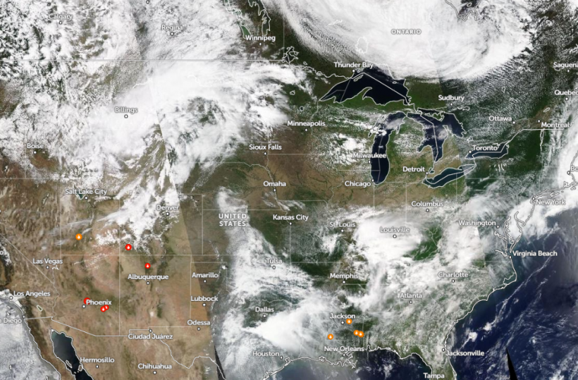 Zoom Earth Satellite via NOAA - NESDIS