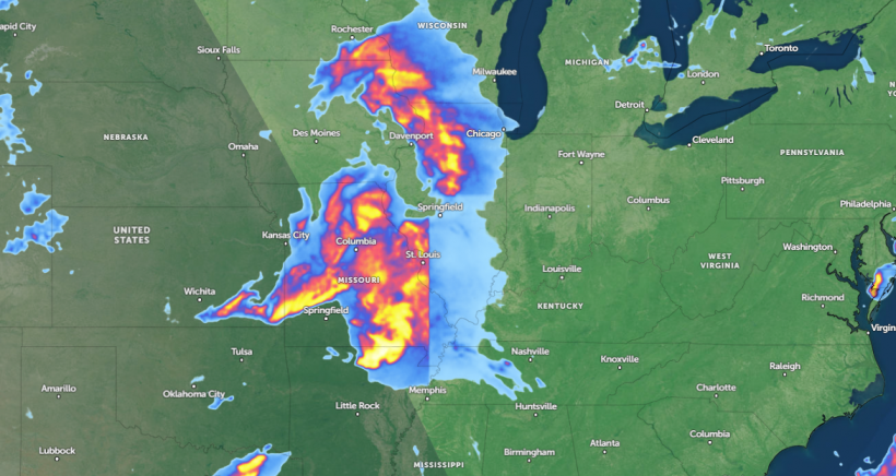 Zoom Earth Satellite via NOAA - NESDIS