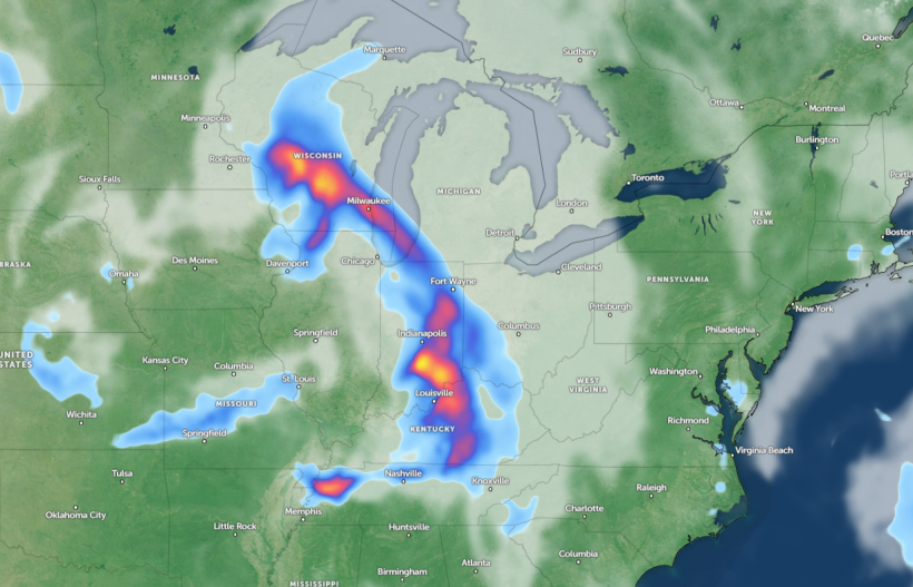 Zoom Earth Satellite via NOAA - NESDIS