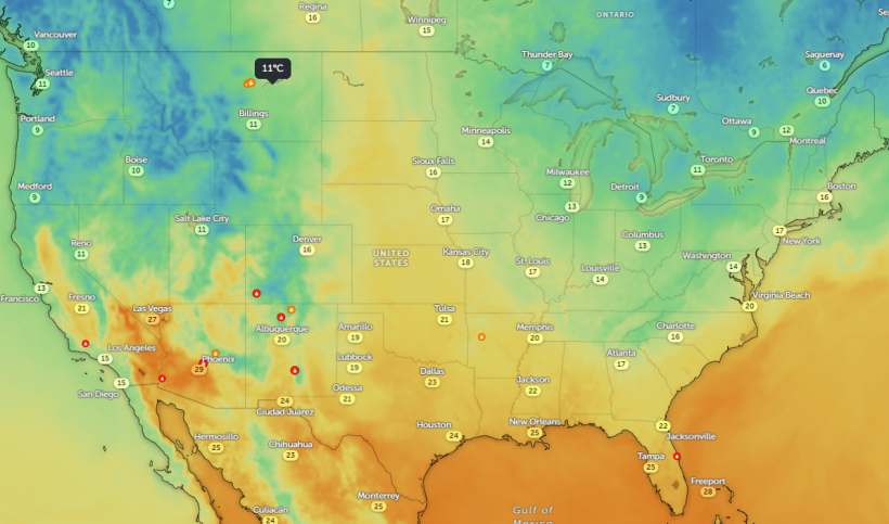 Zoom Earth Satellite via NOAA - NESDIS