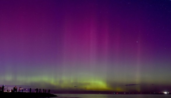 Aurora australis or southern lights 