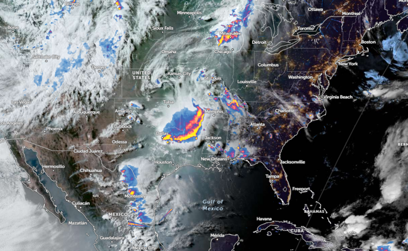 Zoom Earth Satellite via NOAA - NESDIS